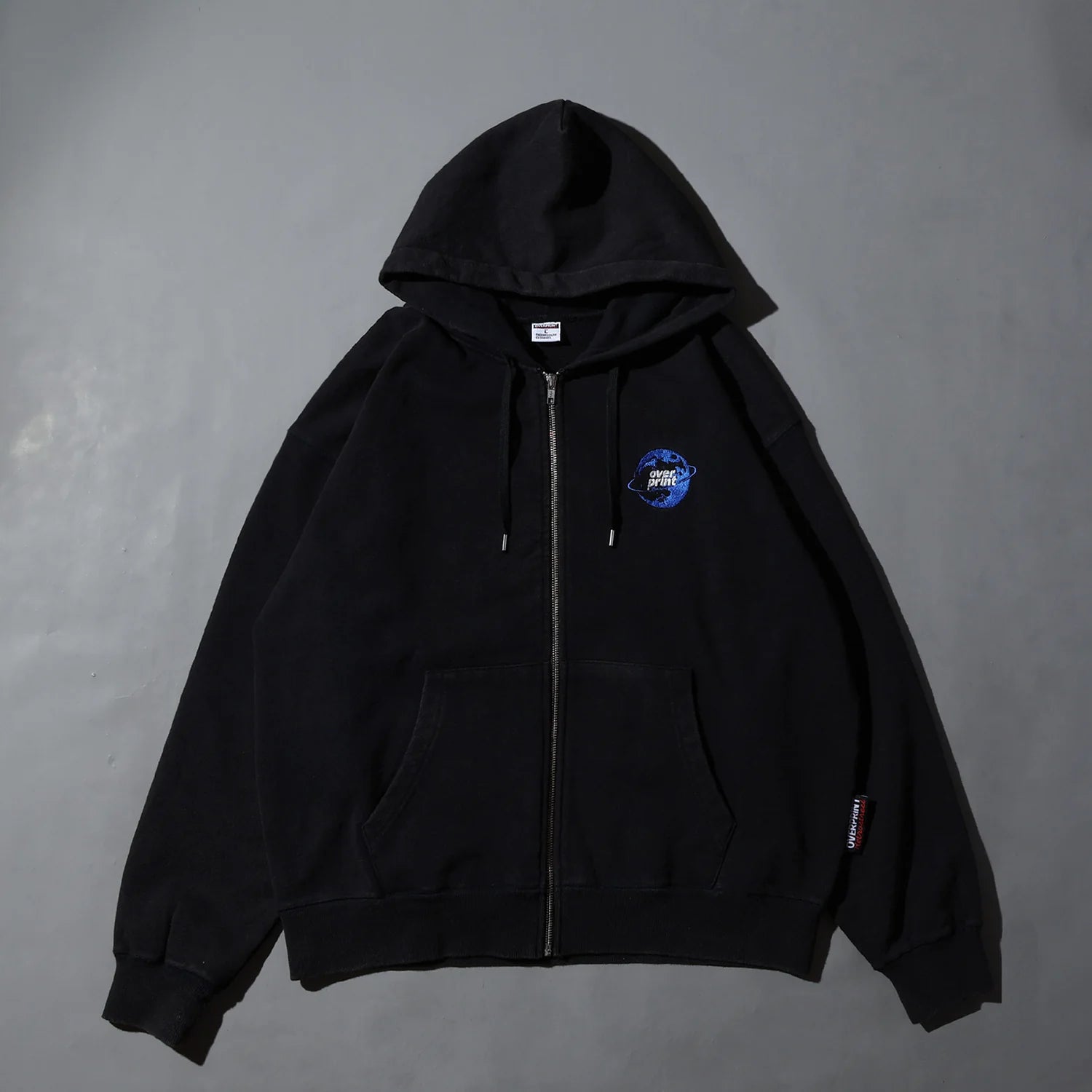 Over Print - MOON CHiLD Zip Hoodie - Charcoal