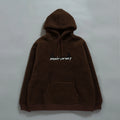 Over Print - Satan logo Bonding Boa Hoodie - Brown