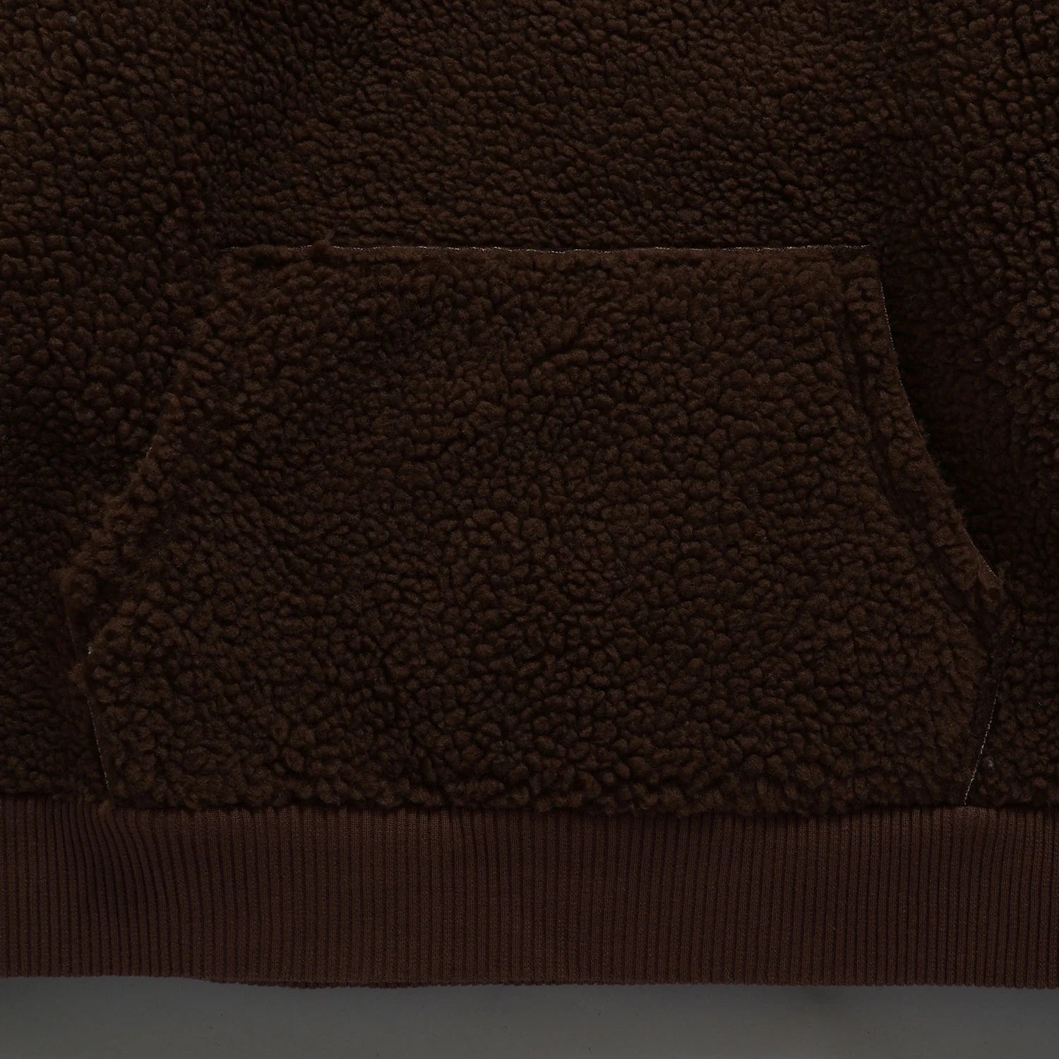 Over Print - Satan logo Bonding Boa Hoodie - Brown