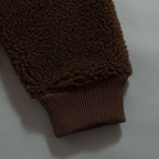 Over Print - Satan logo Bonding Boa Hoodie - Brown