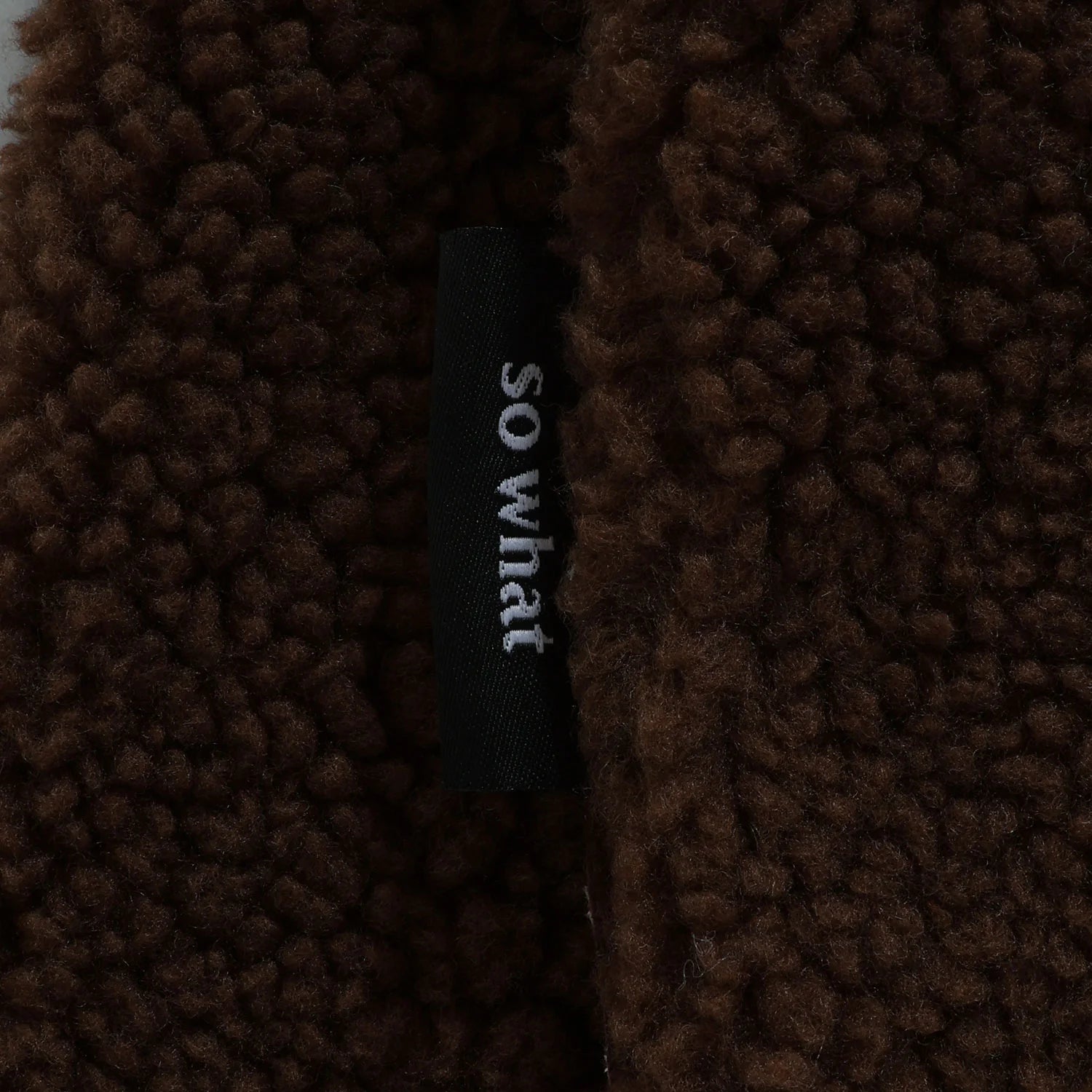 Over Print - Satan logo Bonding Boa Hoodie - Brown