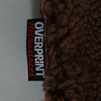 Over Print - Satan logo Bonding Boa Hoodie - Brown