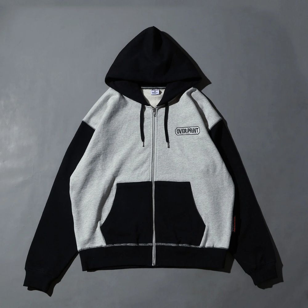 Over Print - EVERYDAY Zip Hoodie - Ash