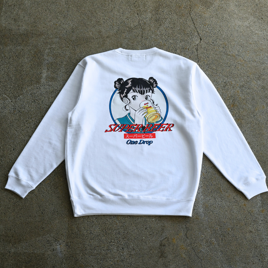 One Drop - Tsukasa Shimada "SUPER BEER" Crewneck Sweatshirt - 2 colors