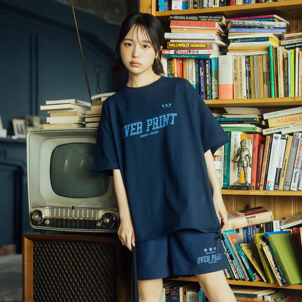 Over Print - BLUE MOTION Tee - 3 Colors