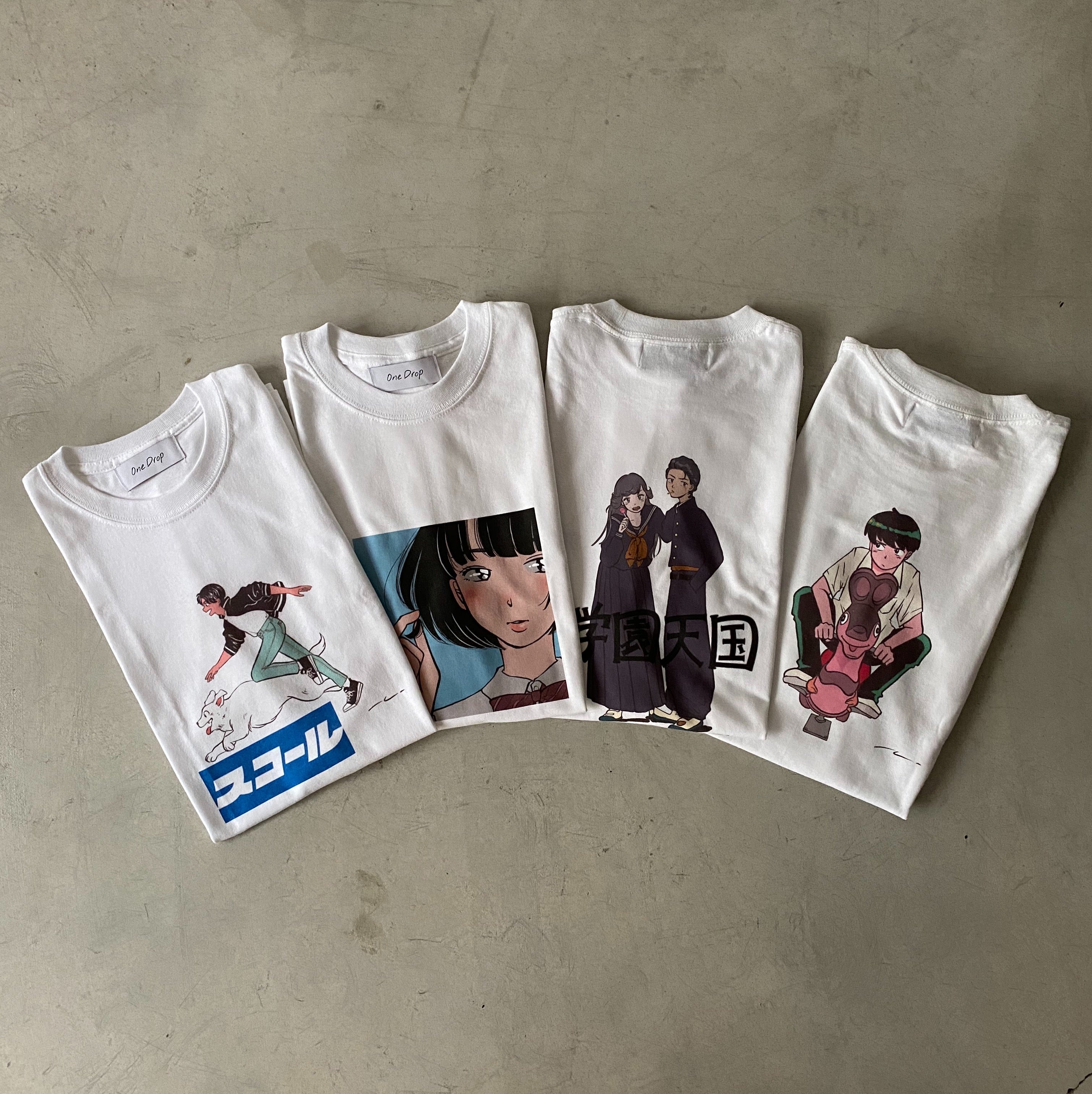 One Drop - Tsukasa Shimada × Fukuda “Now and Young Couple Heaven” T-shirt