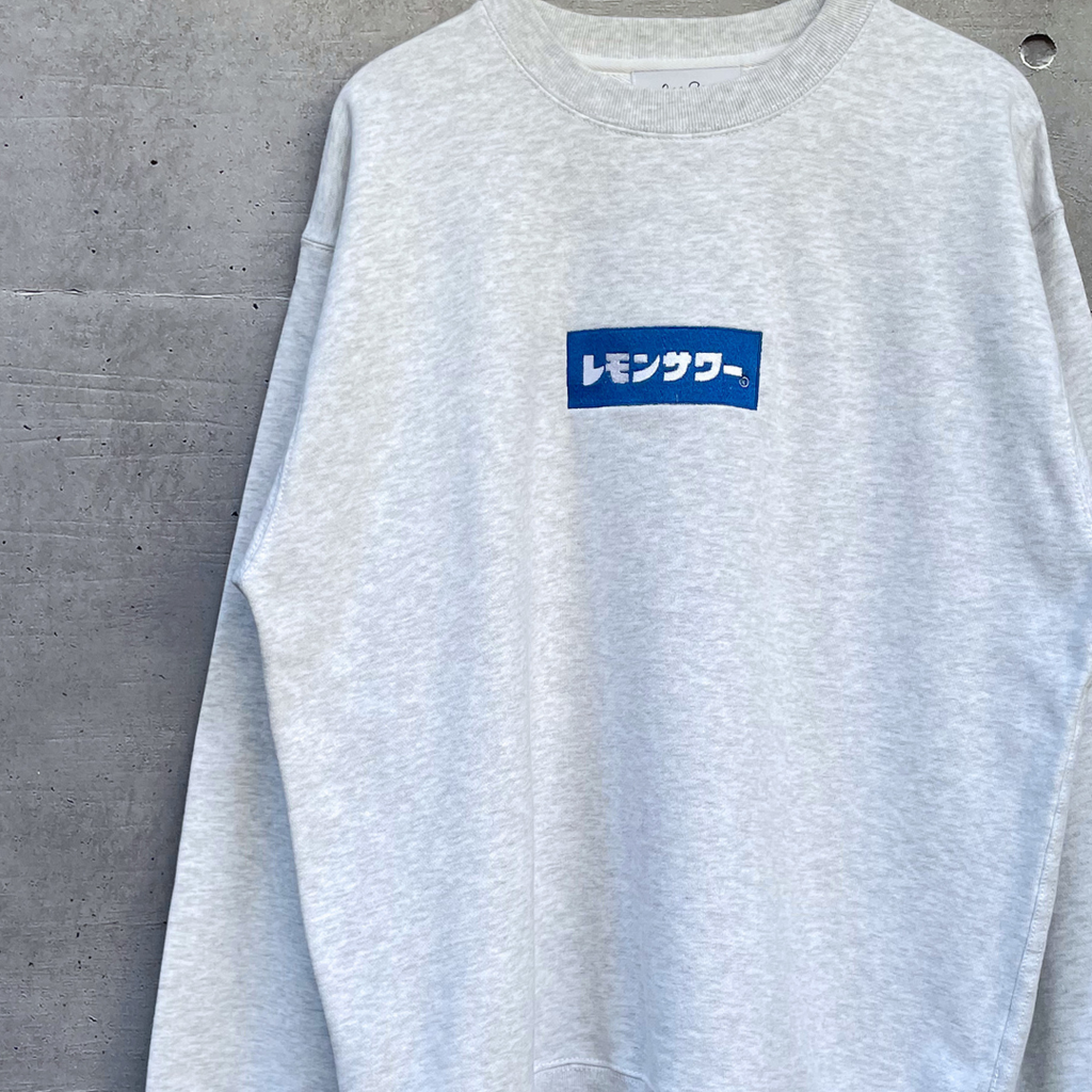 One Drop - Fukuda "Lemon Sour" Box Logo Embroidered Crewneck Sweatshirt - 2 colors