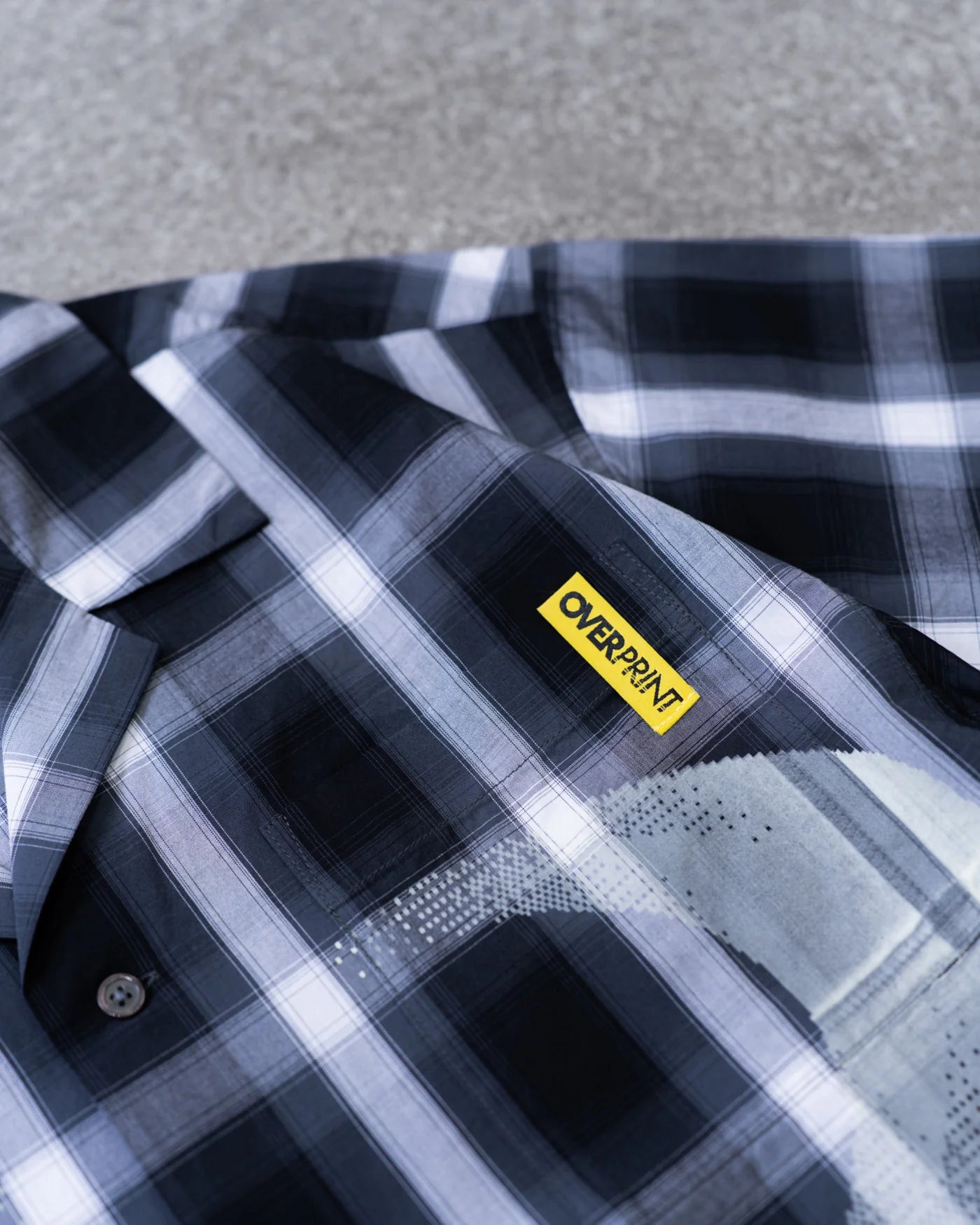 Over Print NEW MOON check shirts