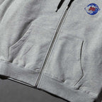 Over Print - MOON CHiLD Zip Hoodie - Ash