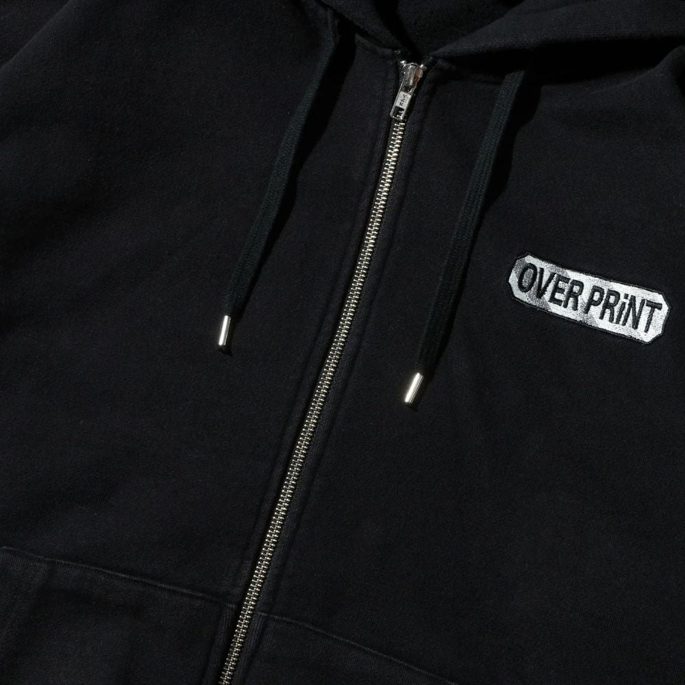 Over Print - EVERYDAY Zip Hoodie - Black