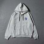 Over Print - MOON CHiLD Zip Hoodie - Ash