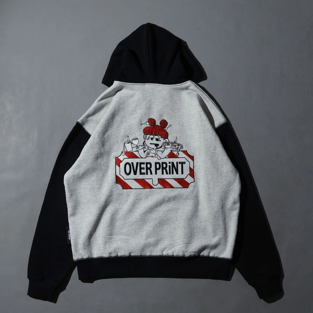 Over Print - EVERYDAY Zip Hoodie - Ash