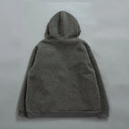 Over Print - Satan logo Bonding Boa Hoodie - Gray
