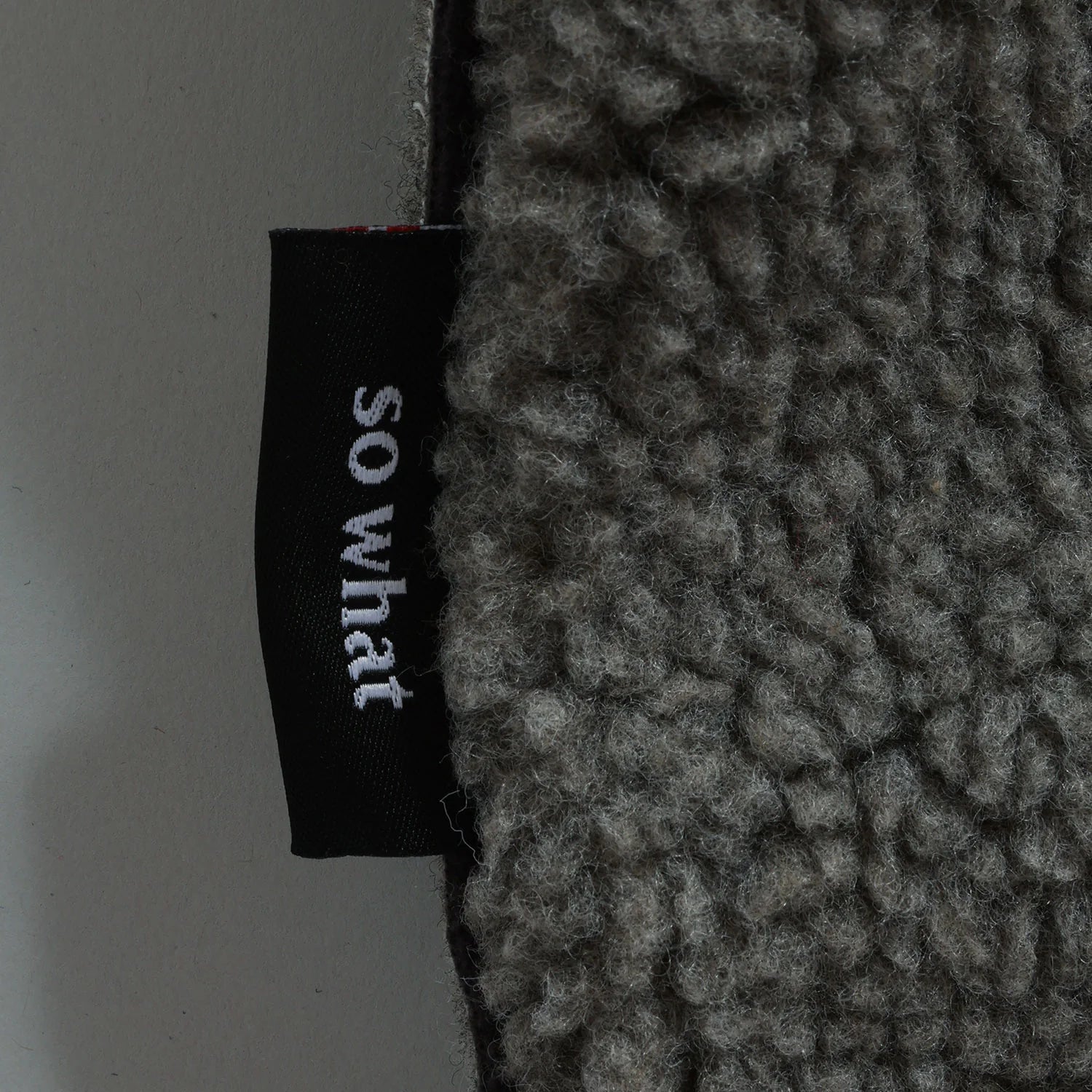 Over Print - Satan logo Bonding Boa Hoodie - Gray