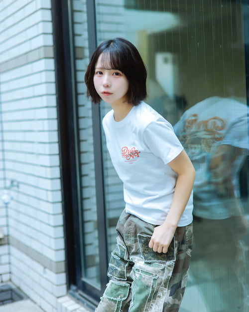 Over Print MERRY MERRY Ladies mini Tee