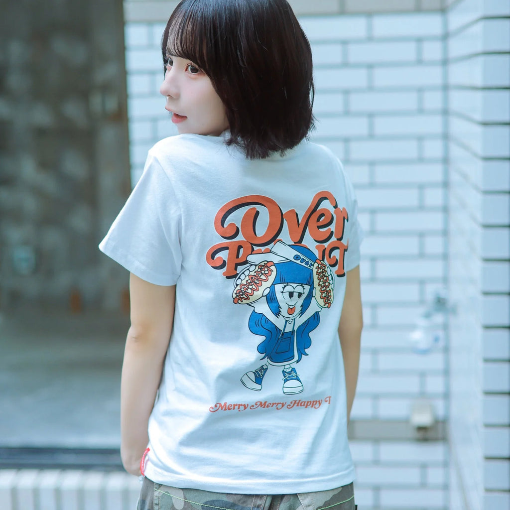 Over Print - MERRY MERRY Ladies mini Tee  - 2 Colors