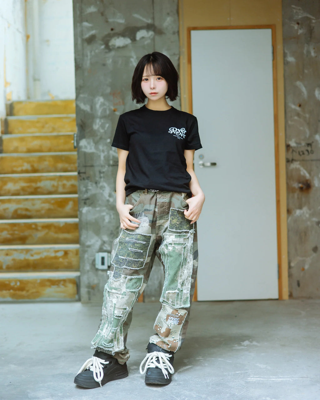 Over Print - MERRY MERRY Ladies mini Tee  - 2 Colors