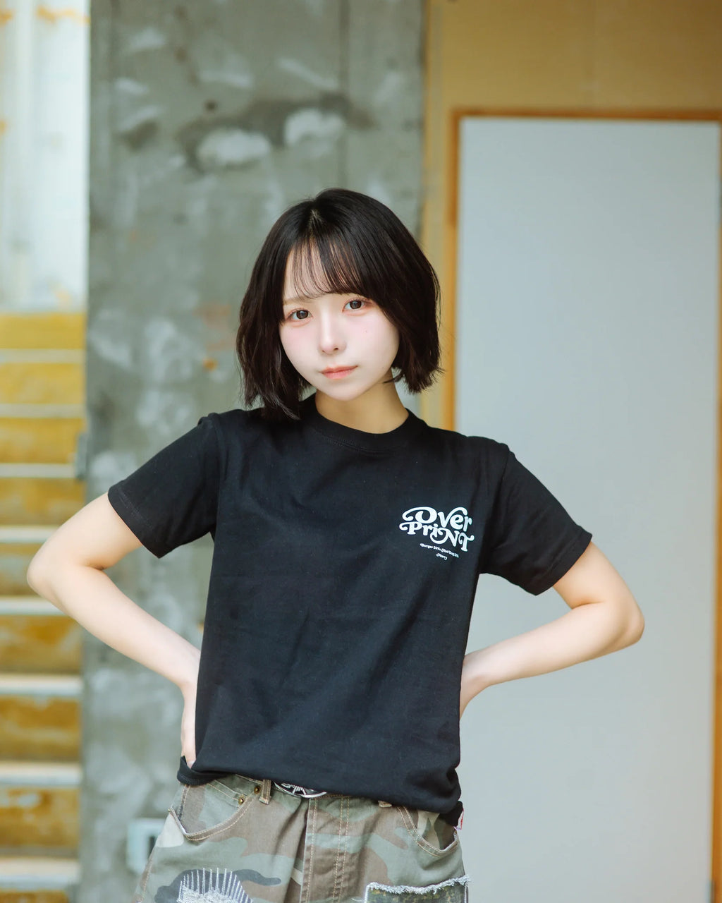 Over Print - MERRY MERRY Ladies mini Tee  - 2 Colors