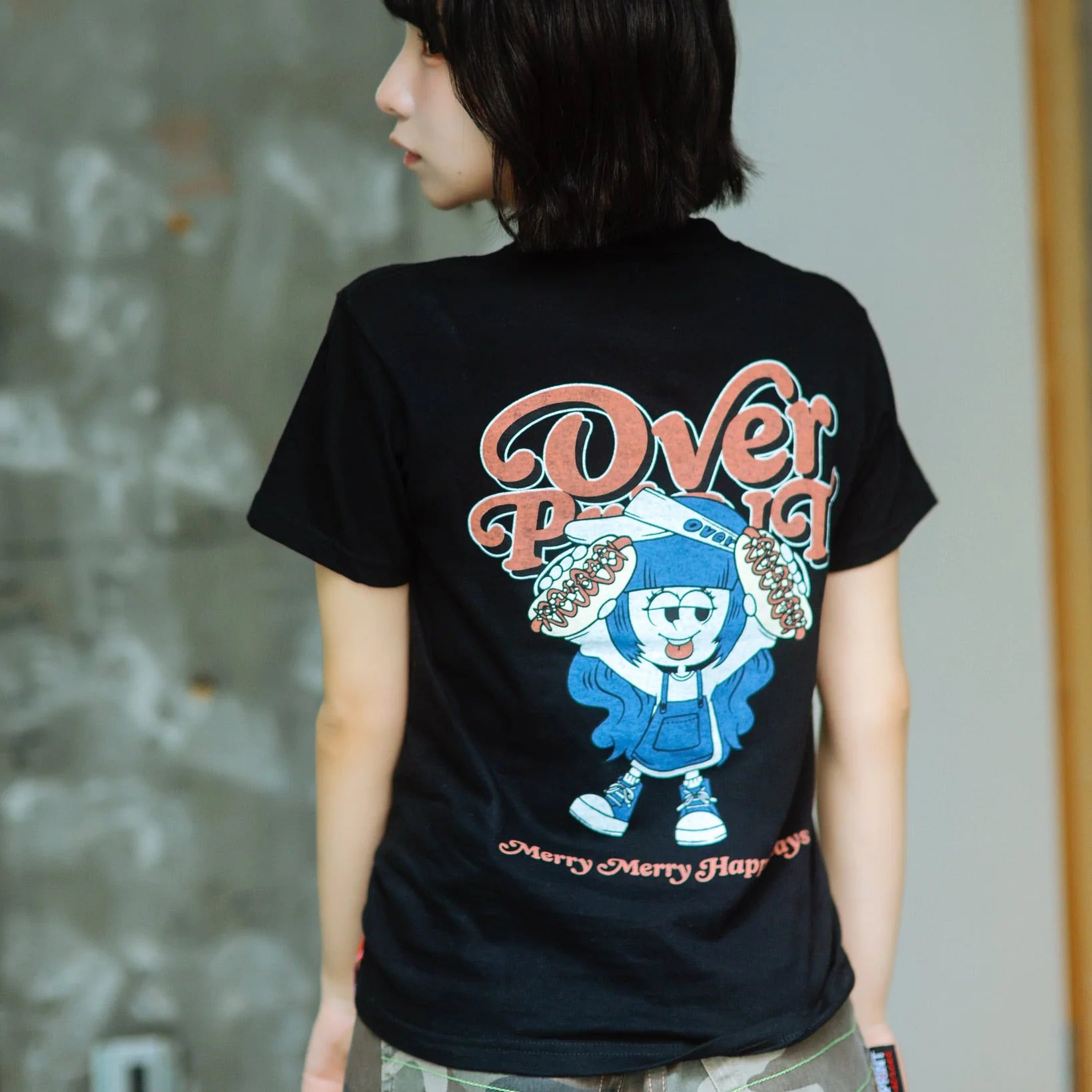 Over Print - MERRY MERRY Ladies mini Tee  - 2 Colors