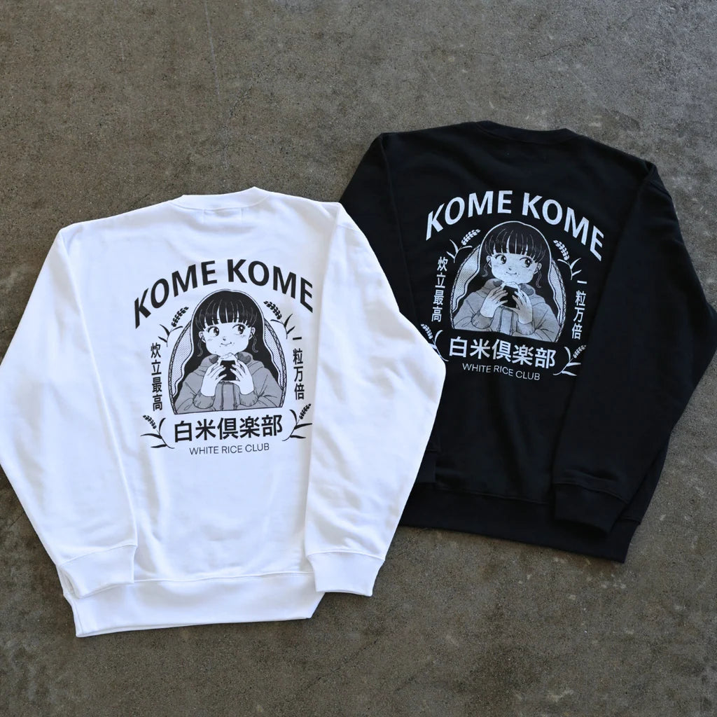 One Drop - Tsukasa Shimada "White Rice Club" Crewneck Sweatshirt - 2 Colors