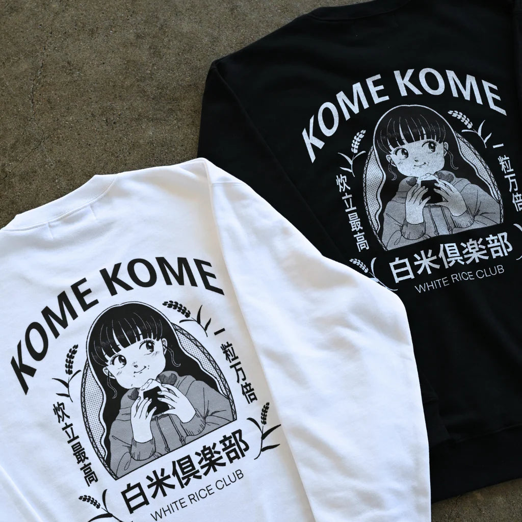 One Drop - Tsukasa Shimada "White Rice Club" Crewneck Sweatshirt - 2 Colors