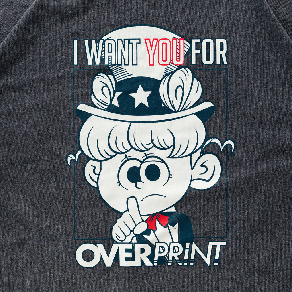 Over Print - Uncle Sam Tee - Charcoal