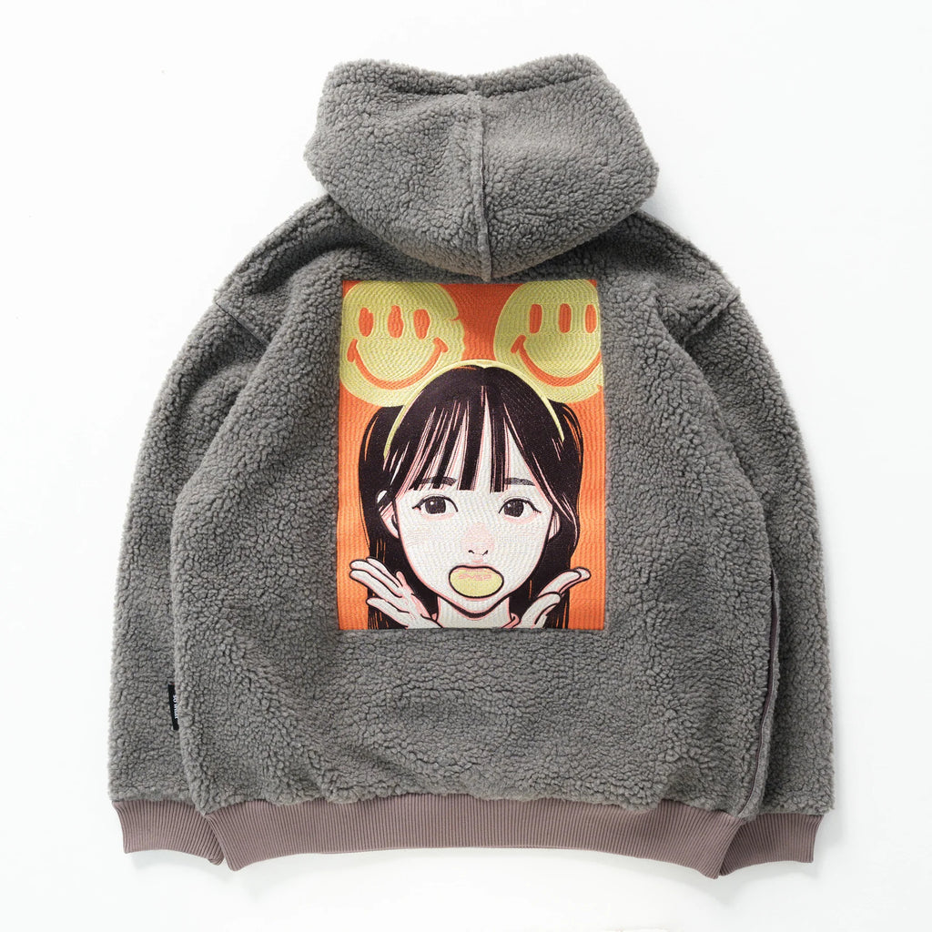 【詢問商品】POP ART Bonding Boa Hoodie Ver:24 - Gray