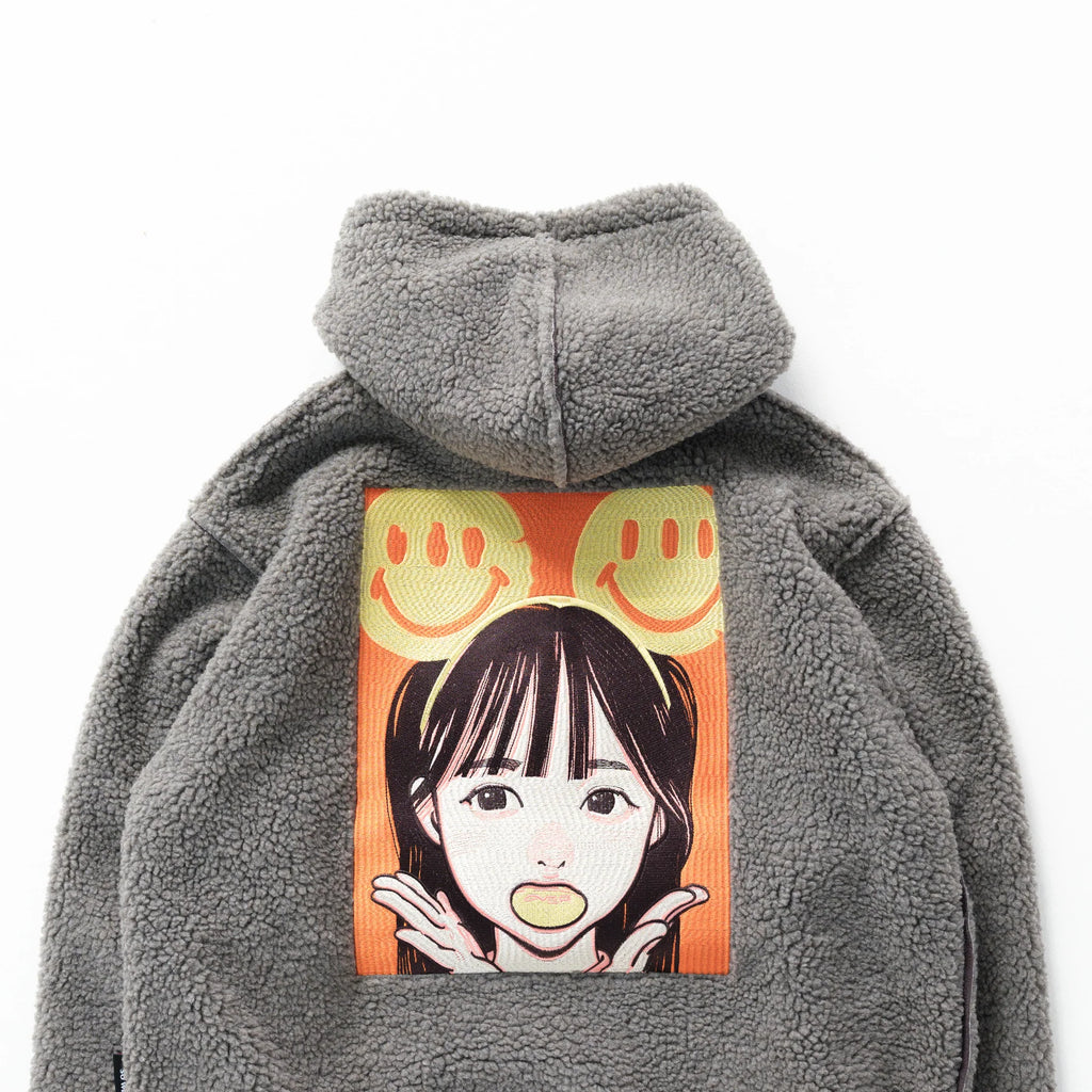 【詢問商品】POP ART Bonding Boa Hoodie Ver:24 - Gray