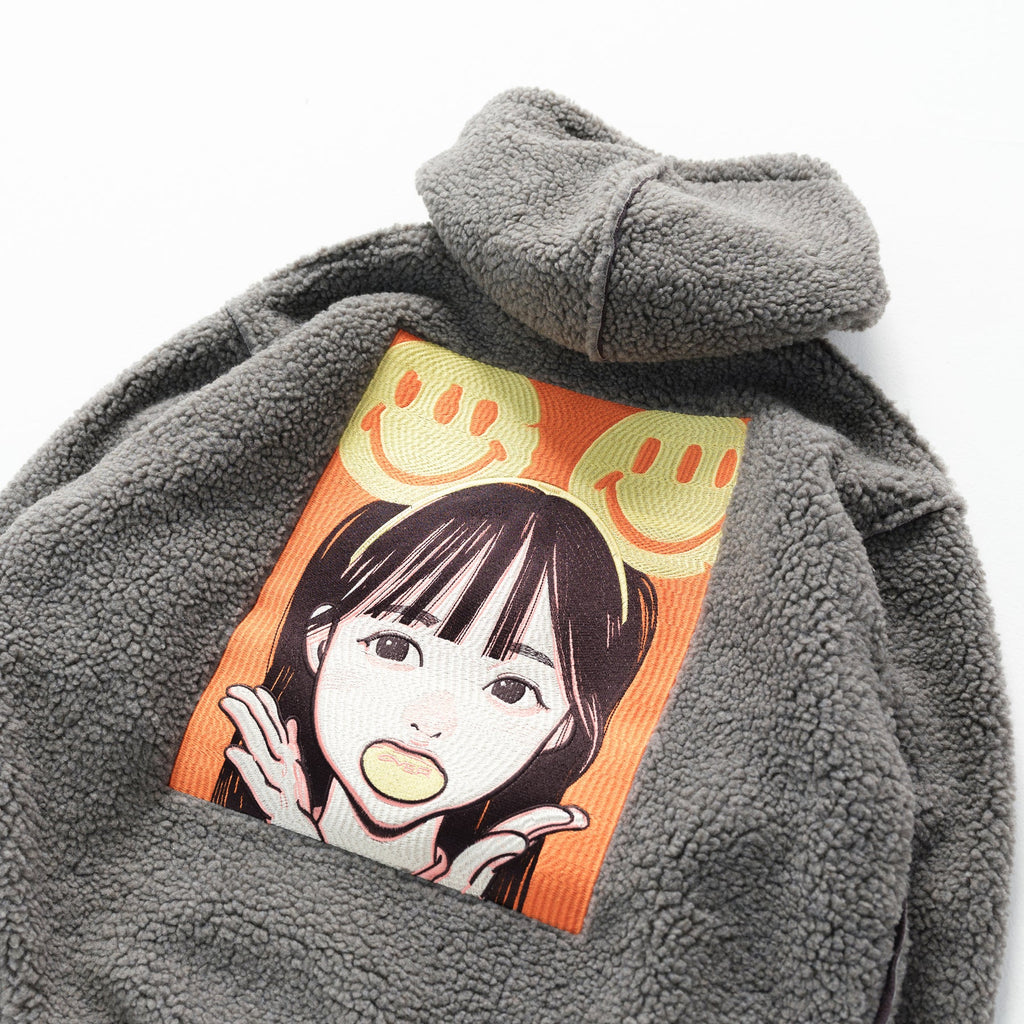 【詢問商品】POP ART Bonding Boa Hoodie Ver:24 - Gray