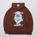 Over Print - Uncle Sam Hoodie - Brown