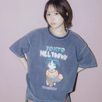Over Print MELTDOWN pigment Tee 2