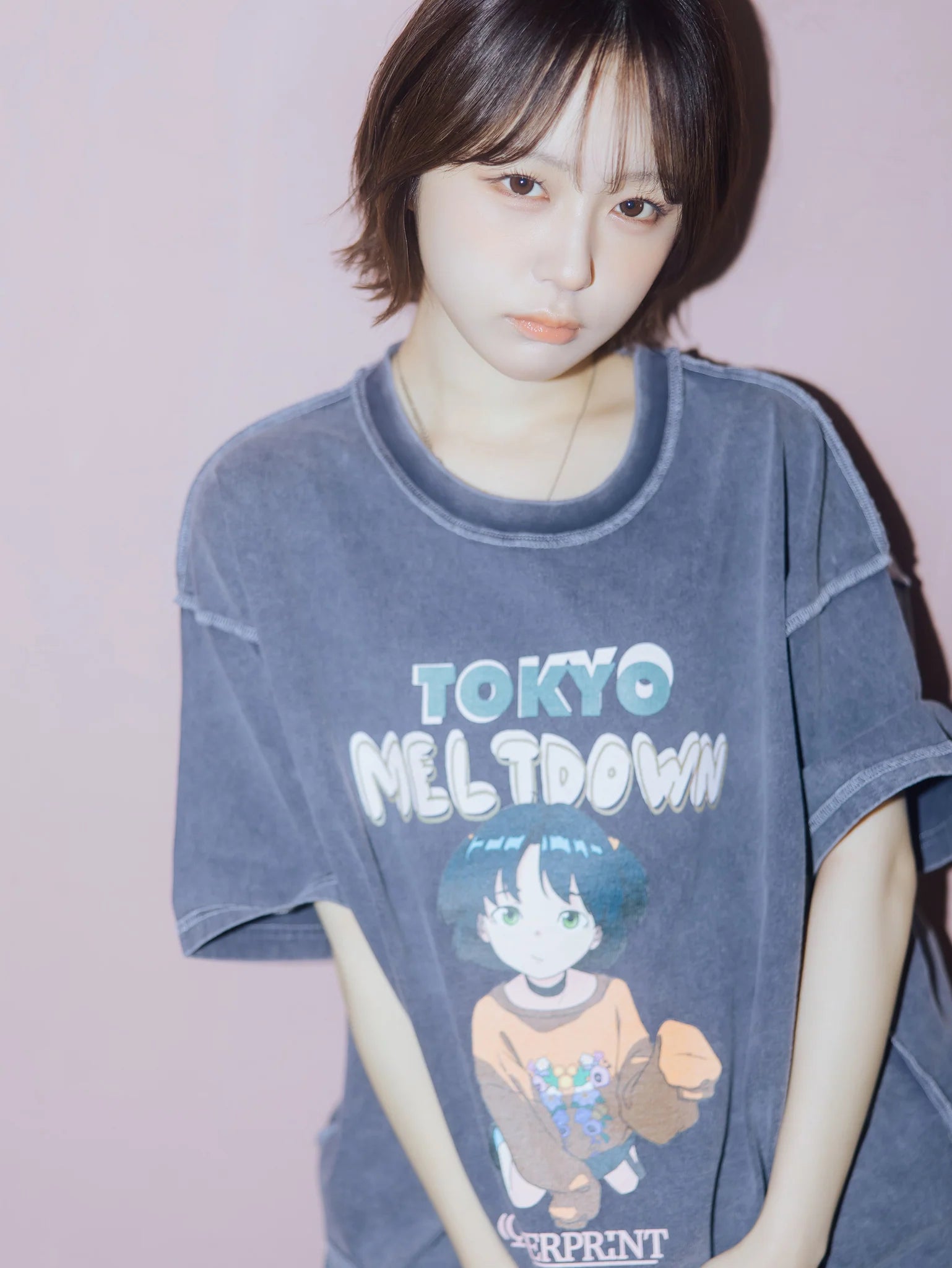 Over Print MELTDOWN pigment Tee 2