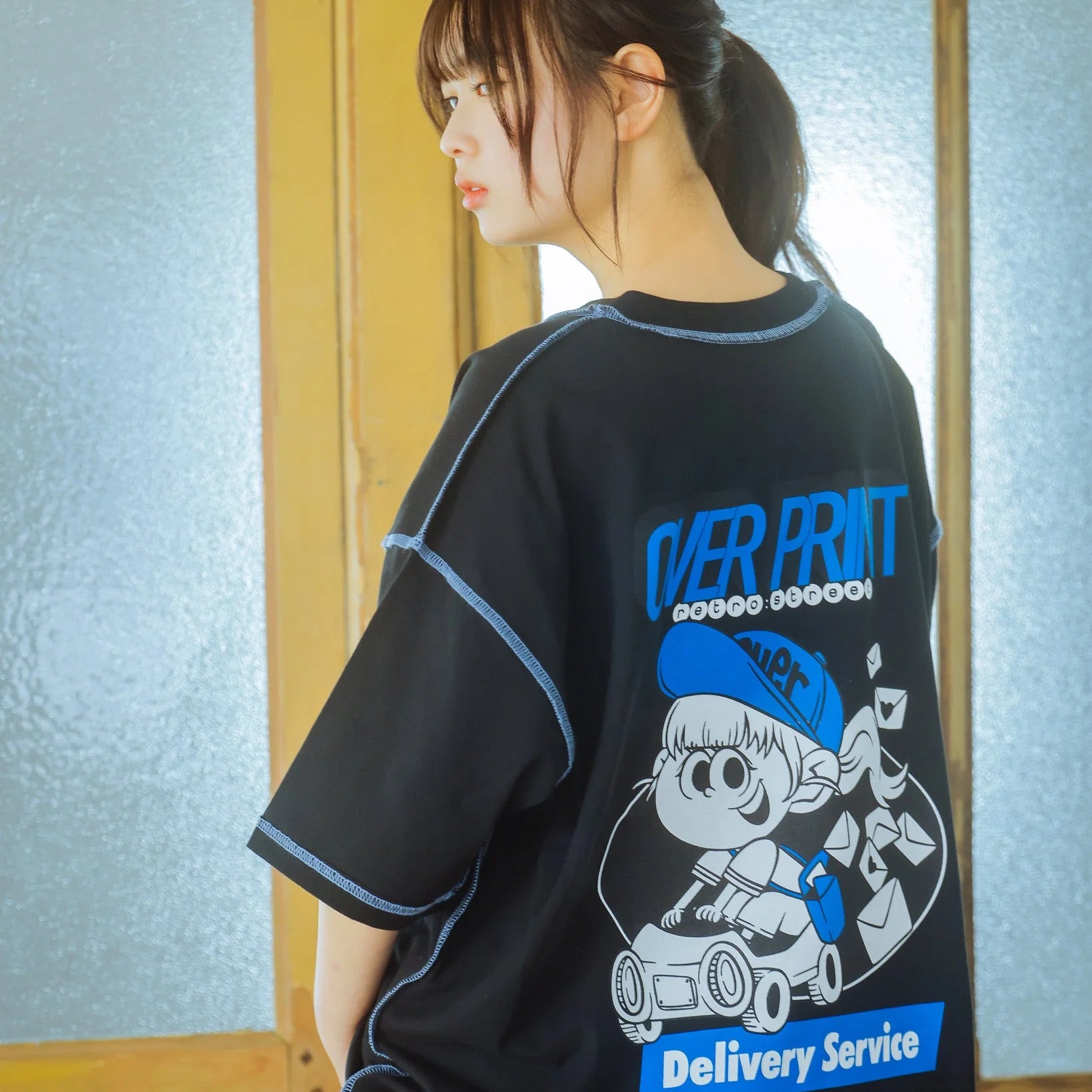 Over Print ZEROZEROHERO Global Delivery Tee