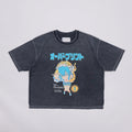 Over Print - MAGAZINE pigment Tee - Charcoal