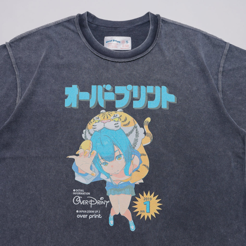Over Print MAGAZINE pigment Tee
