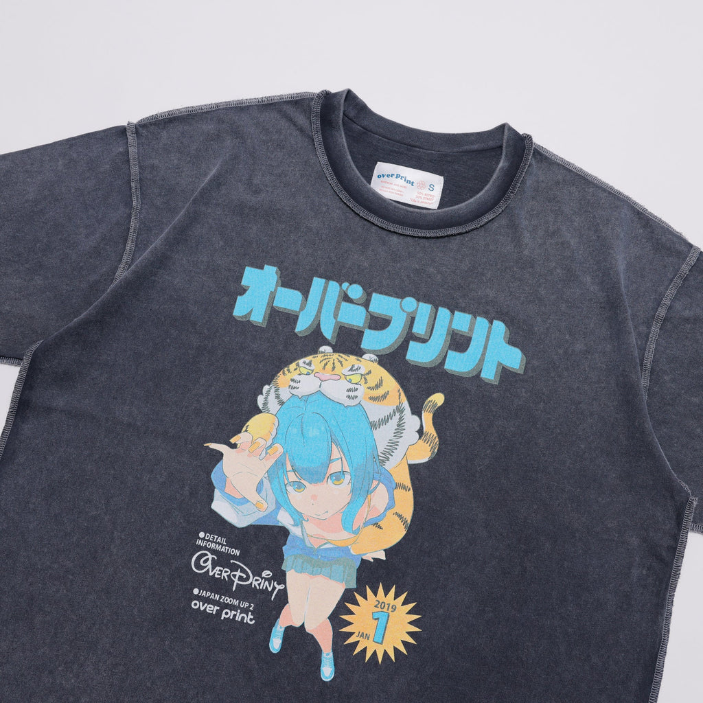Over Print MAGAZINE pigment Tee