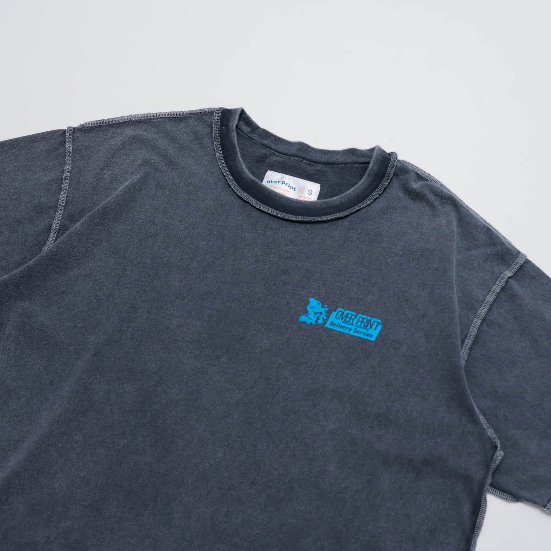 Over Print ZEROZEROHERO Global Delivery pigment Tee