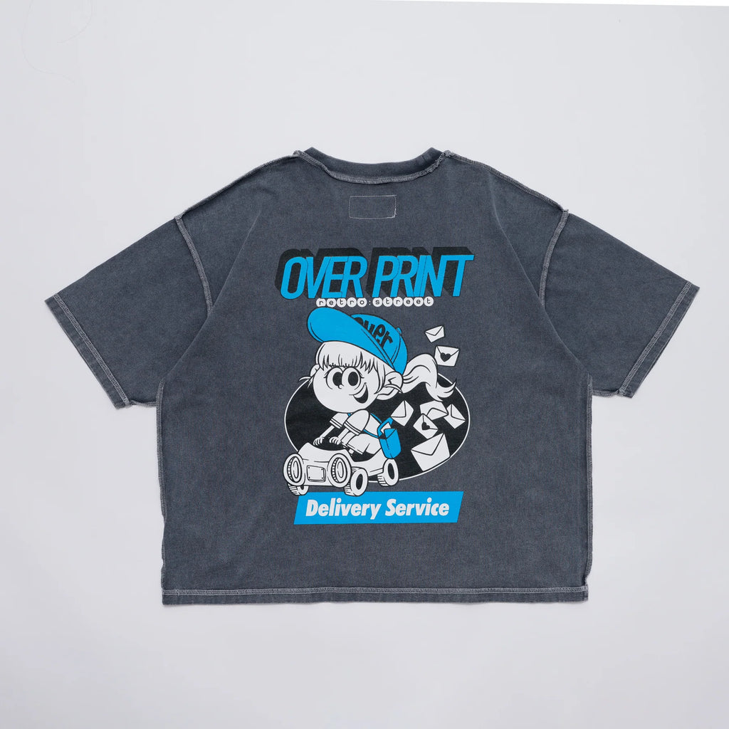 Over Print ZEROZEROHERO Global Delivery pigment Tee