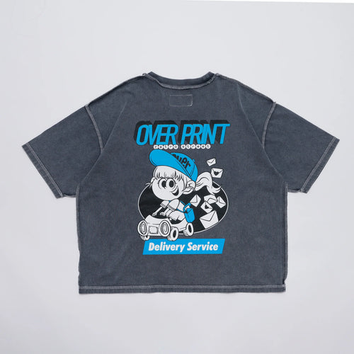 Over Print ZEROZEROHERO Global Delivery pigment Tee