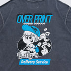 Over Print ZEROZEROHERO Global Delivery pigment Tee