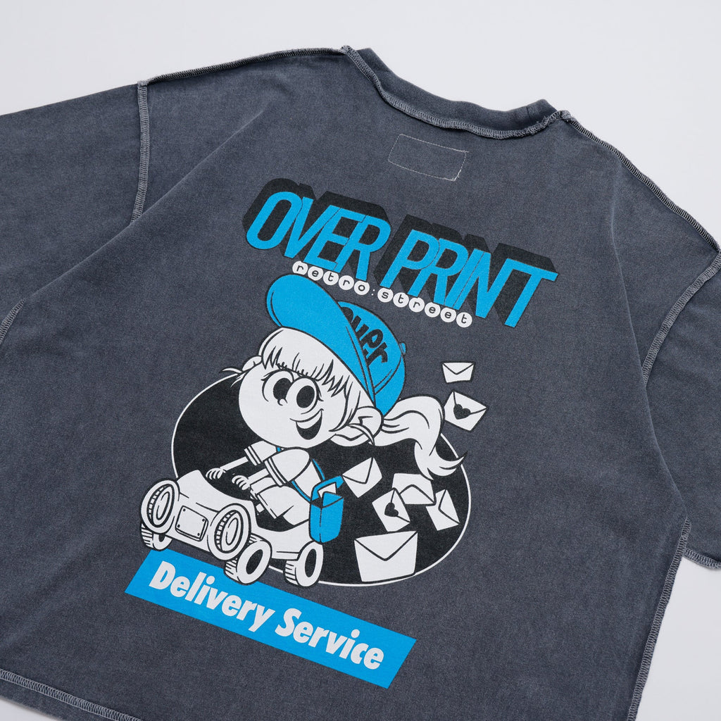 Over Print ZEROZEROHERO Global Delivery pigment Tee