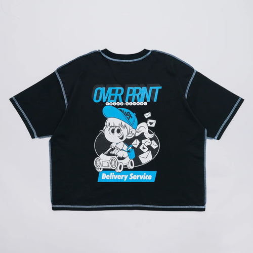 Over Print ZEROZEROHERO Global Delivery Tee