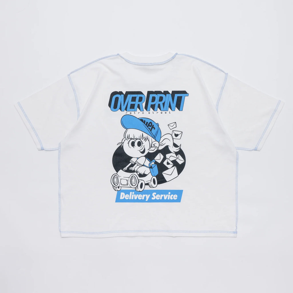 Over Print ZEROZEROHERO Global Delivery Tee