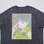 Over Print COTOH POP ART pigment Tee Ver23 GLOW IN THE DARK