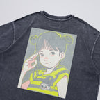 Over Print COTOH POP ART pigment Tee Ver23 GLOW IN THE DARK