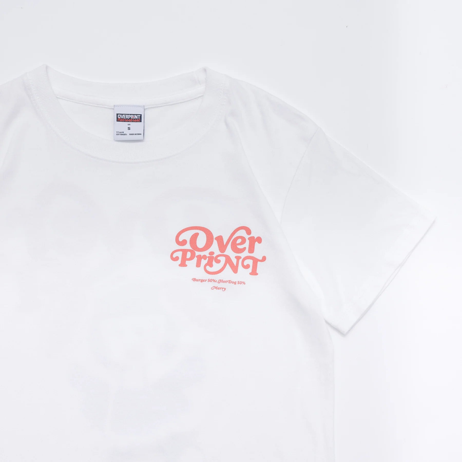 Over Print - MERRY MERRY Ladies mini Tee  - 2 Colors