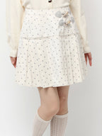 merry jenny｜Lulu Dot Pleated Mini Skirt