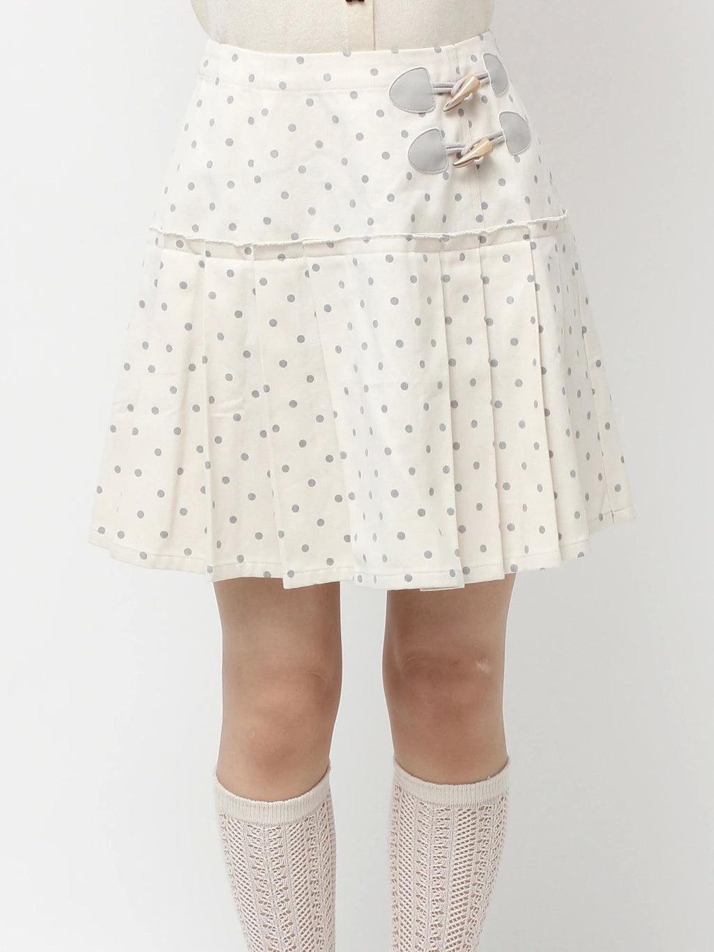merry jenny｜Lulu Dot Pleated Mini Skirt