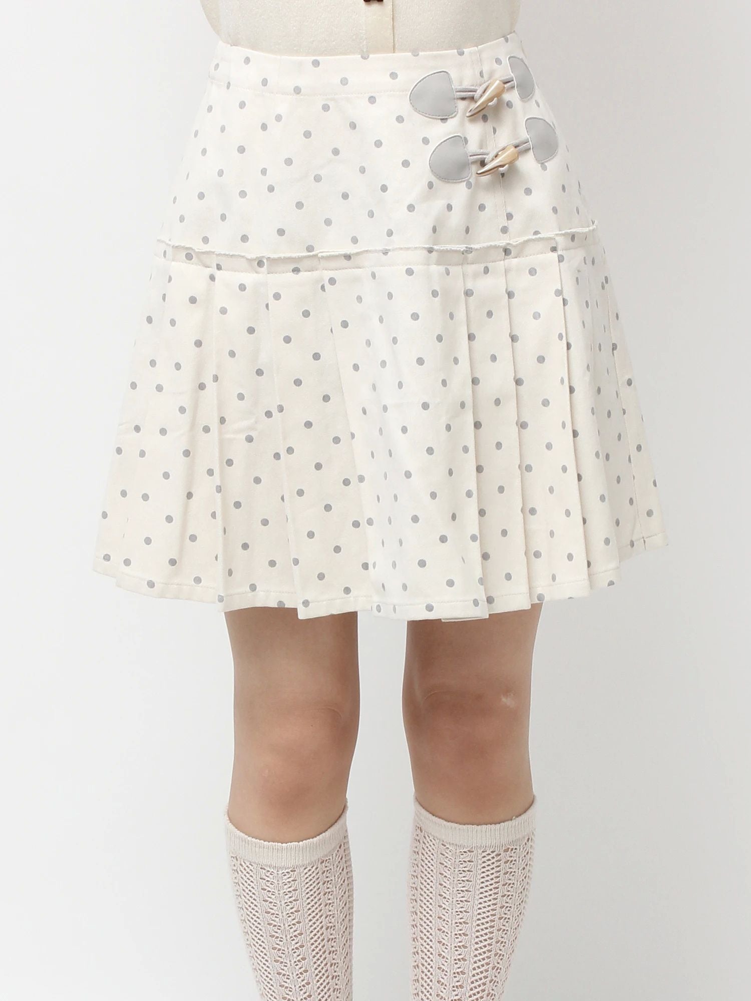merry jenny｜Lulu Dot Pleated Mini Skirt