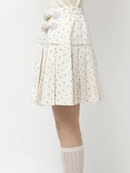 merry jenny｜Lulu Dot Pleated Mini Skirt